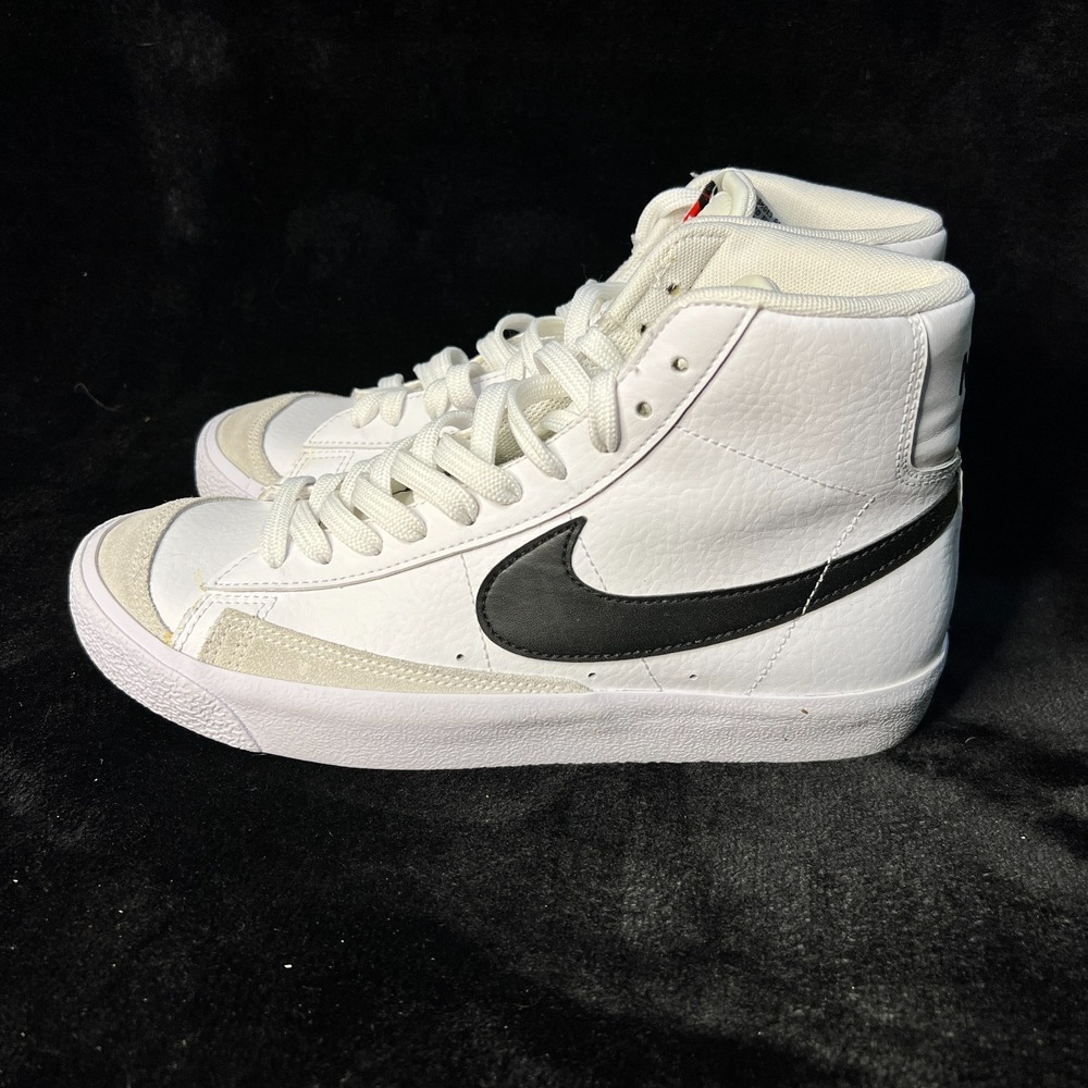 Nike Blazer Mid 77 DA4086-100 Youth 6.5 Shoes White Black High Top Sneakers